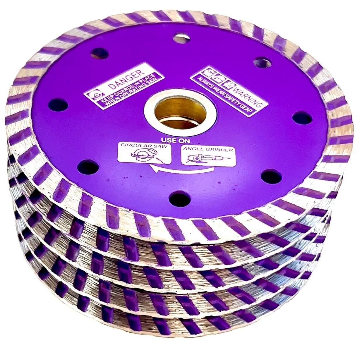 4" diamond blade for stone, concrete, masonry. fits angle grinder 5pk