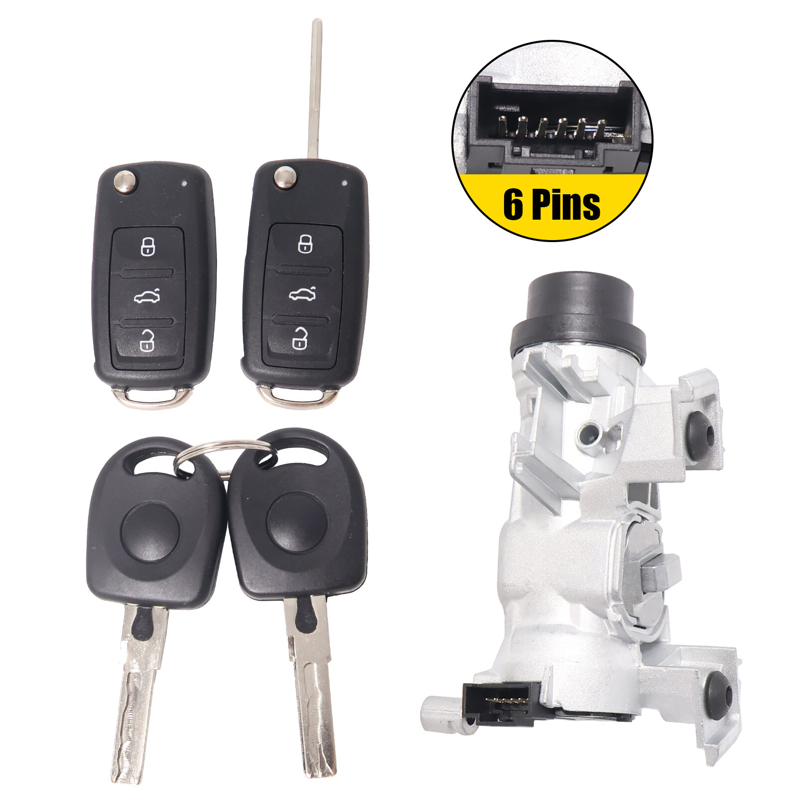 For 04-18 EOS IGNITION SWITCH LOCK ASSEMBLY W/ 2x Intelligent KEY SHELL & 2x Key