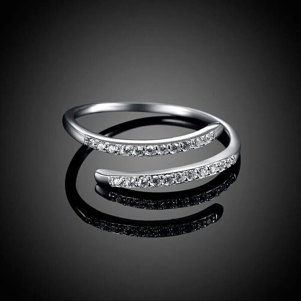 1Ct Lab-Created Diamond Women's Adjustable Toe Ring 14K White Gold Plated Silver