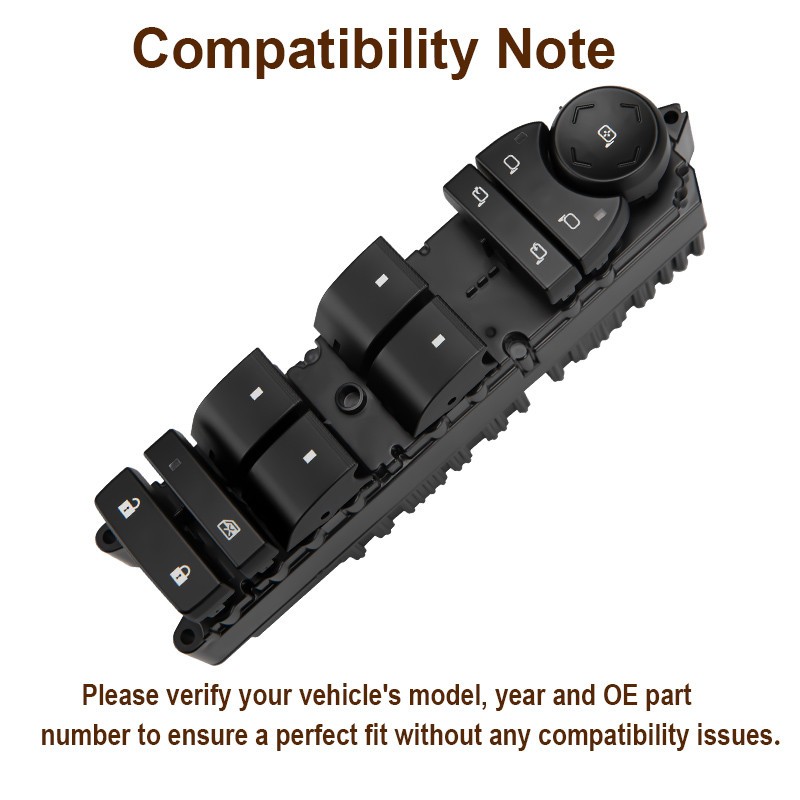 Power Window Switch Driver Side for 2007-2013 Chevy Silverado 20835553
