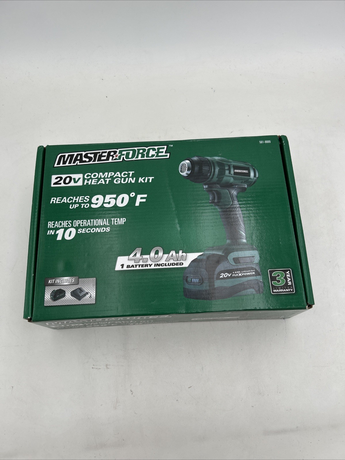 Masterforce 20-Volt 4.0AH Cordless Heat Gun Kit - New