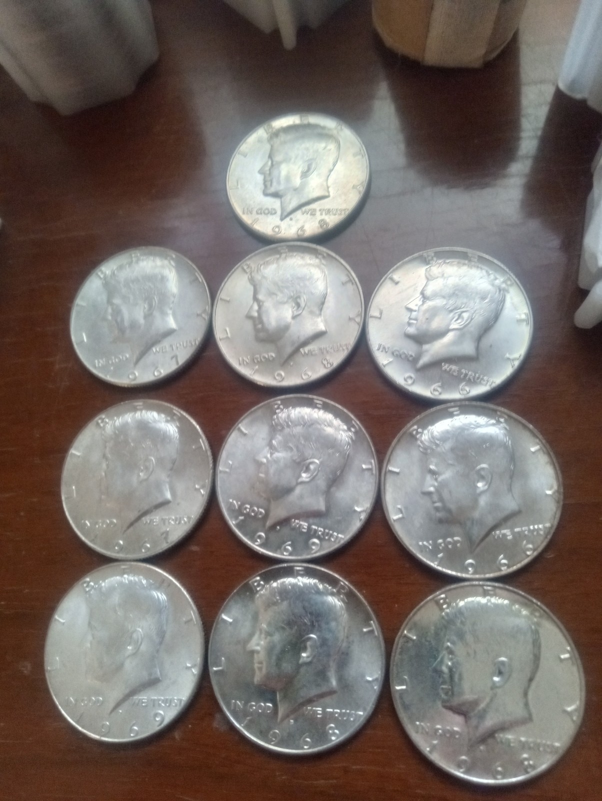10-1965-69 AU/BU Kennedy Half Dollars 40% Silver  w/Comb S/H $3ea on addt'l lots