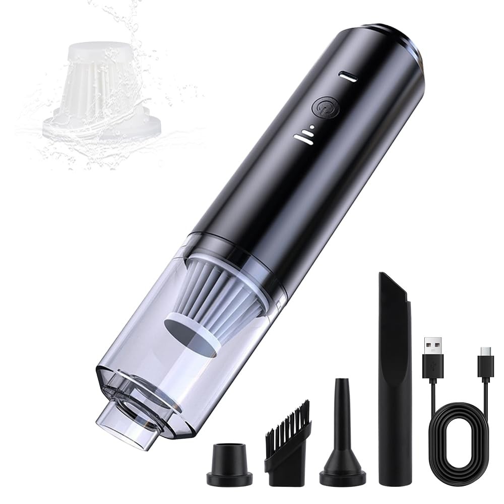 IFTHFOUR Computer Vacuum Cleaner Cordless, Strong Suction & Handheld, Black