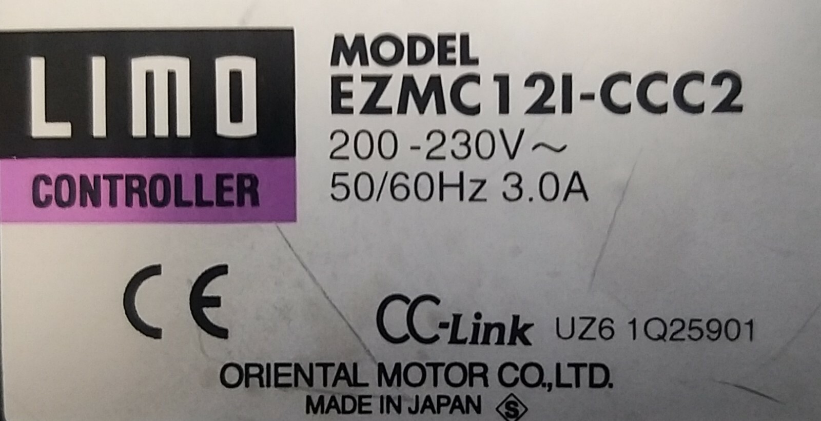 ORIENTAL MOTOR EZMC12I-CCC2 LINEAR MOTION CONTROLLER, USED