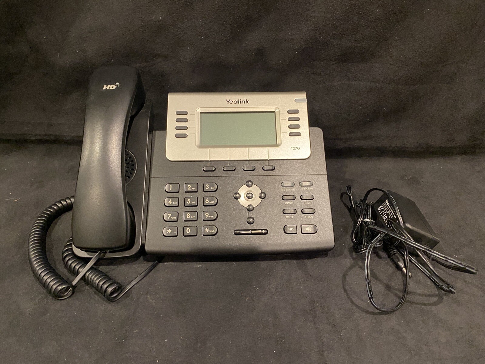 Yealink SIP-T27G 6 Line IP Phone  With Power Cord - TESTED Works