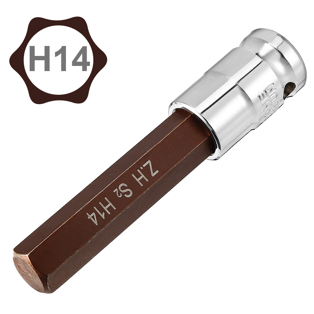 1/2" Drive 14mm Hex Bit Extra Long Socket S2 Steel