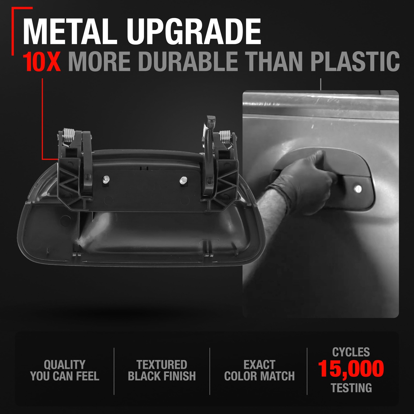 T1A Tailgate Handle Assembly Replacement, Upgraded Metal - Compatible with 19...