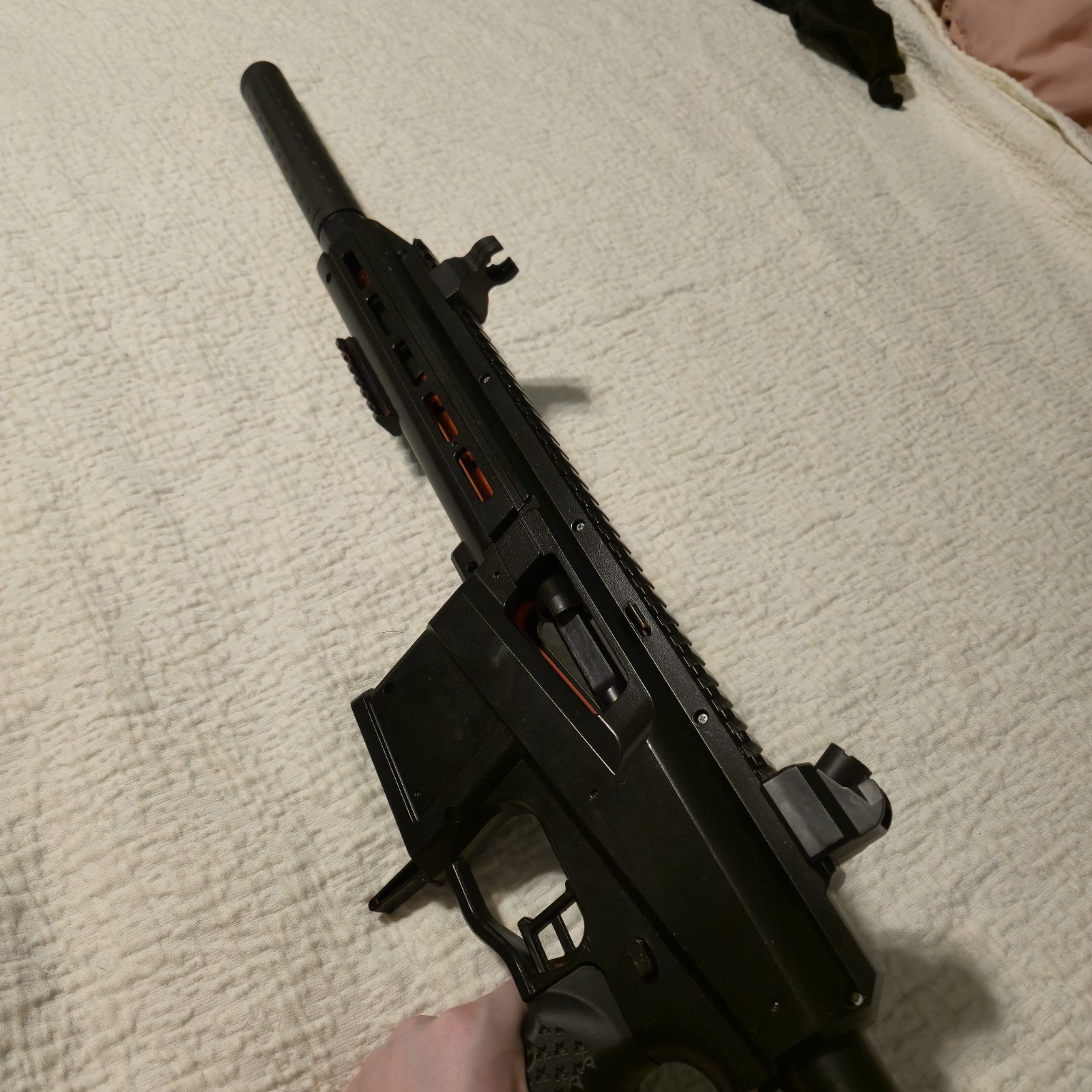 Painted & modded Game Face black foam blaster "gun" toy