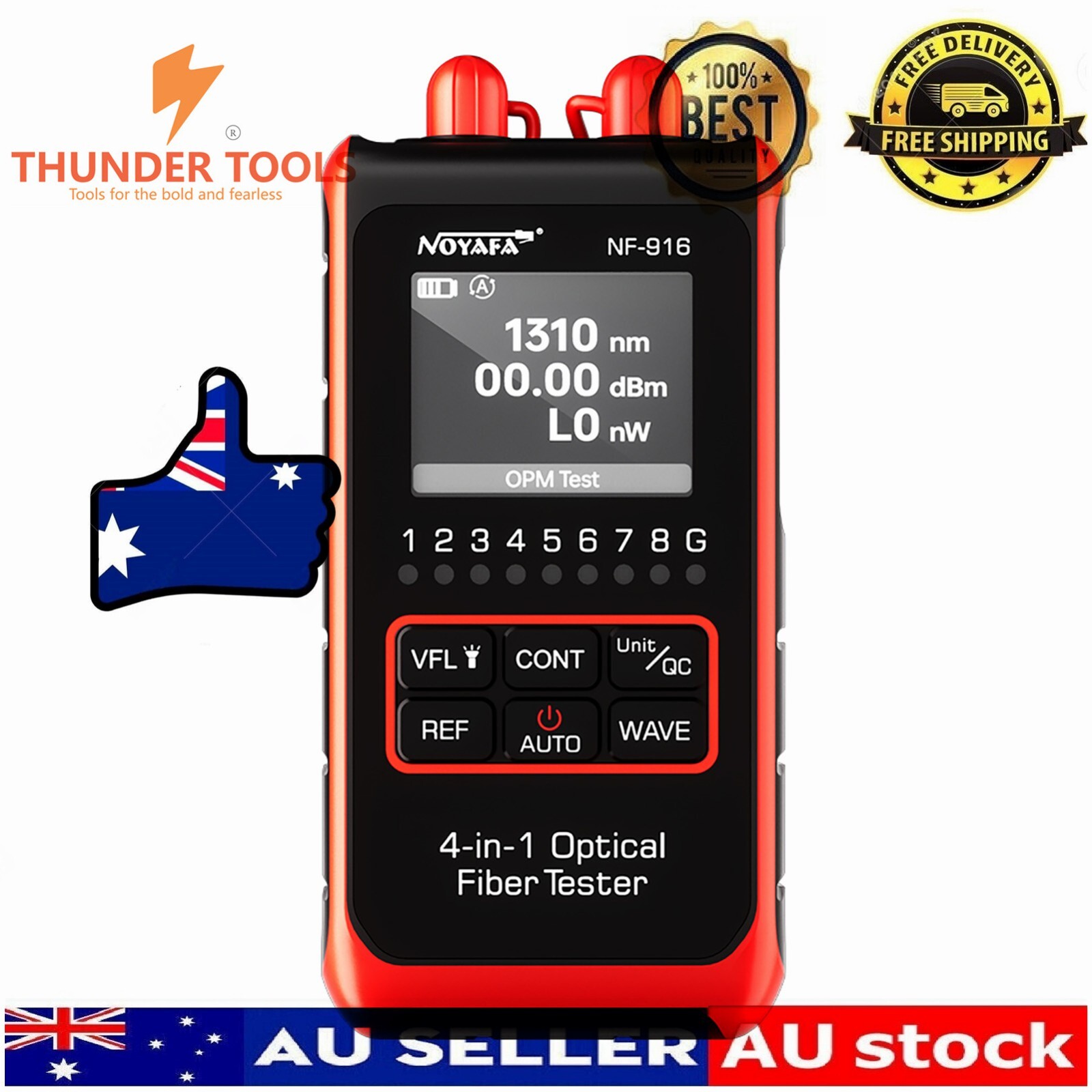 Thunder Tools NOYAFA NF-916 Fiber Optical Power Meter VFL REF FC SC ST