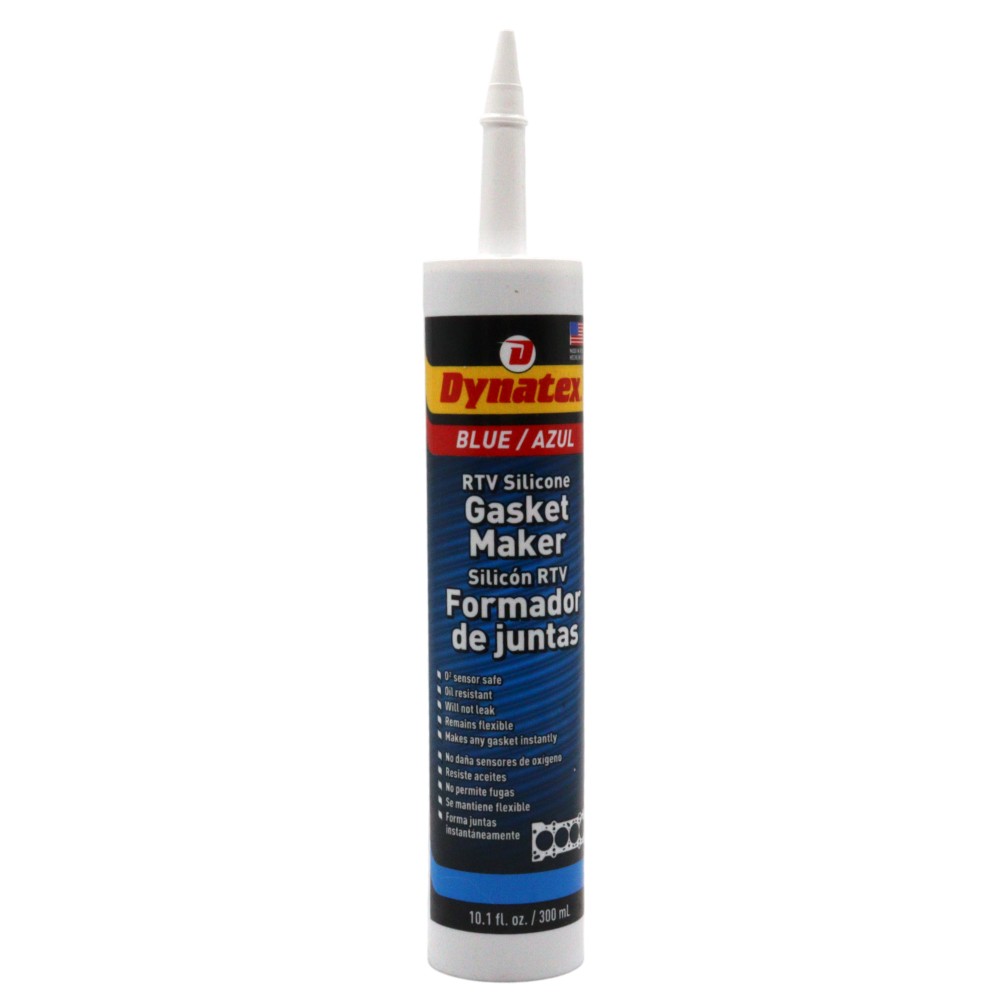 Dynatex Blue RTV Gasket Maker 10oz Tube Sensor Safe, Gear Oil Resistant(Single)