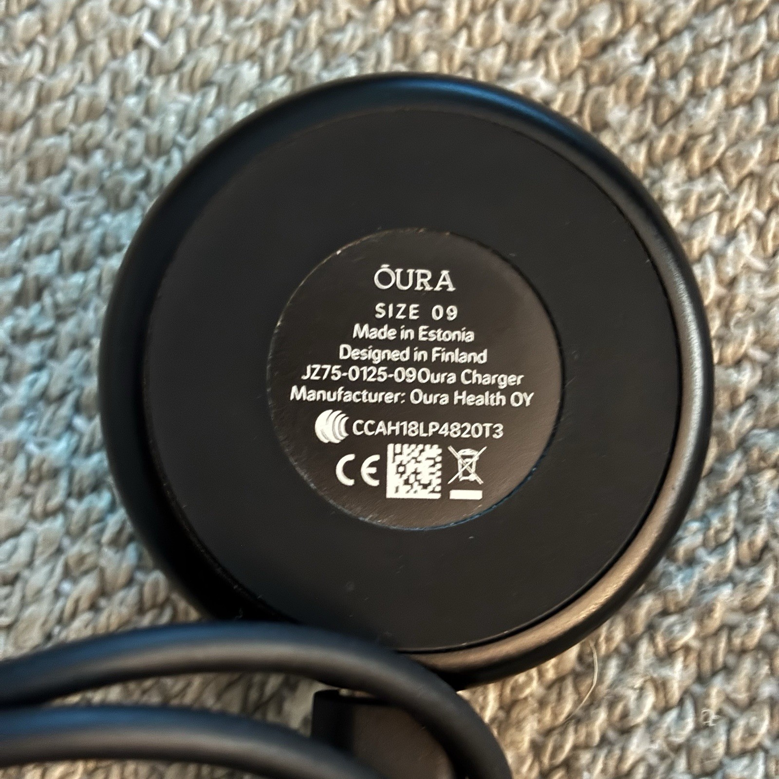 Oura Ring Charger Gen 3 Size 9 OEM Charging Base & USB Cable | TESTED