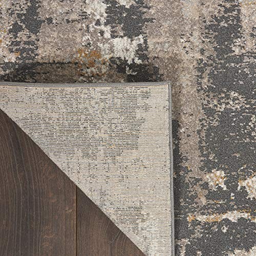Home Ludlow Modern Cream Grey 4' x 6' Area -Rug, Easy -Cleaning, Non