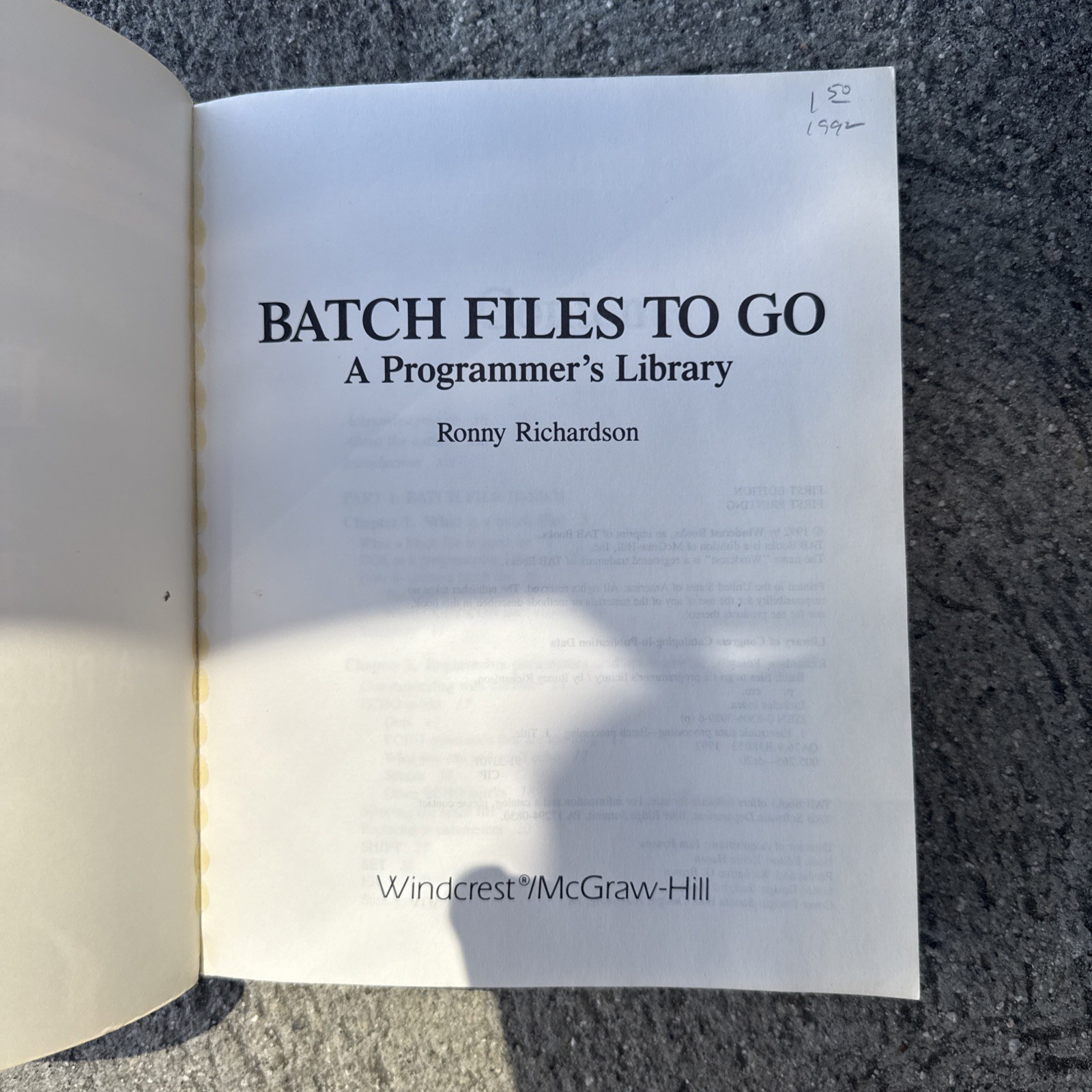Batch Files To Go A Programmers Library, Ronny Richardson, Paperback, Vintage