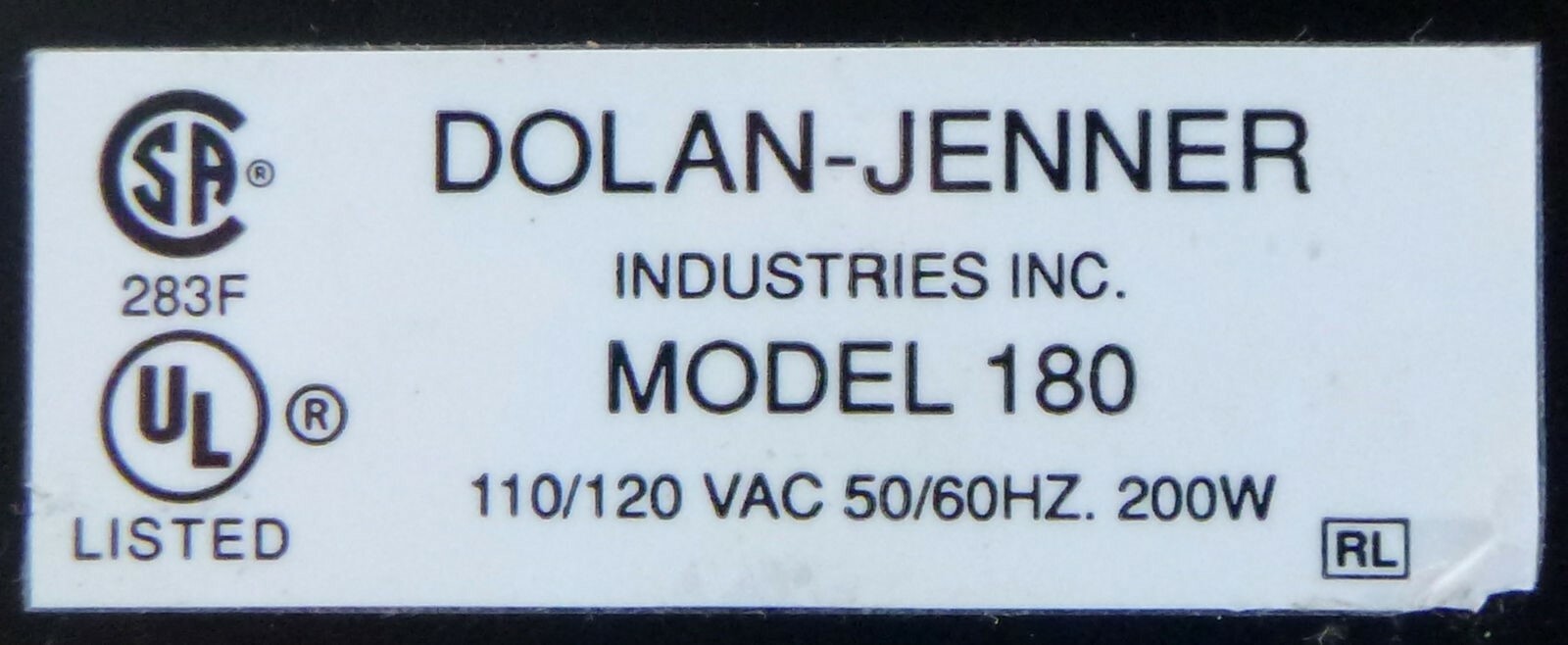 Dolan-Jenner Fiber-Lite 180 Illuminator, Halogen Fiber Optic Light Source