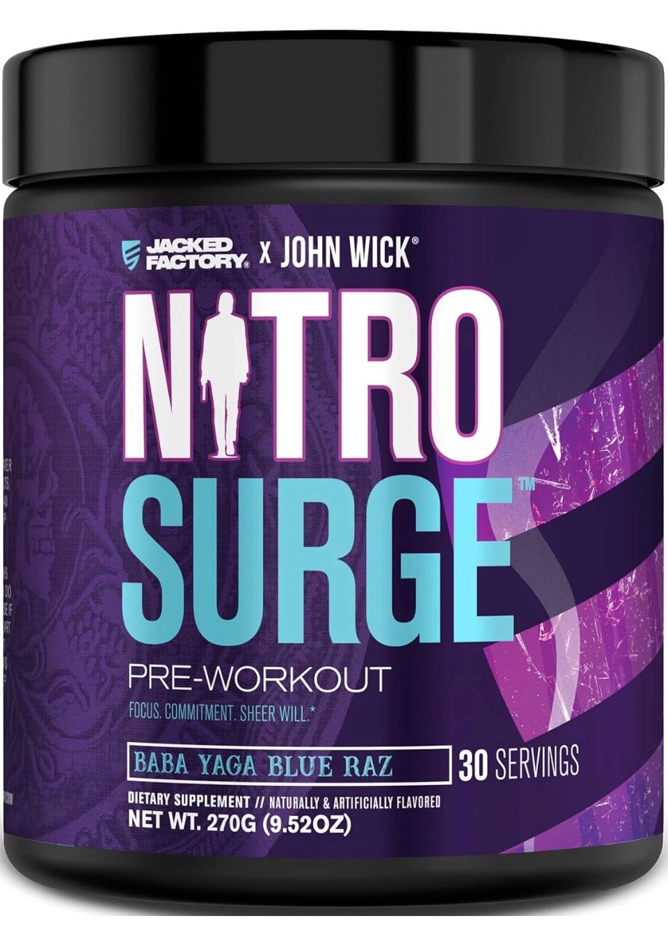 X John Wick - Nitrosurge Wick Pre Workout Supplement - Intense Energy, Battle-Re