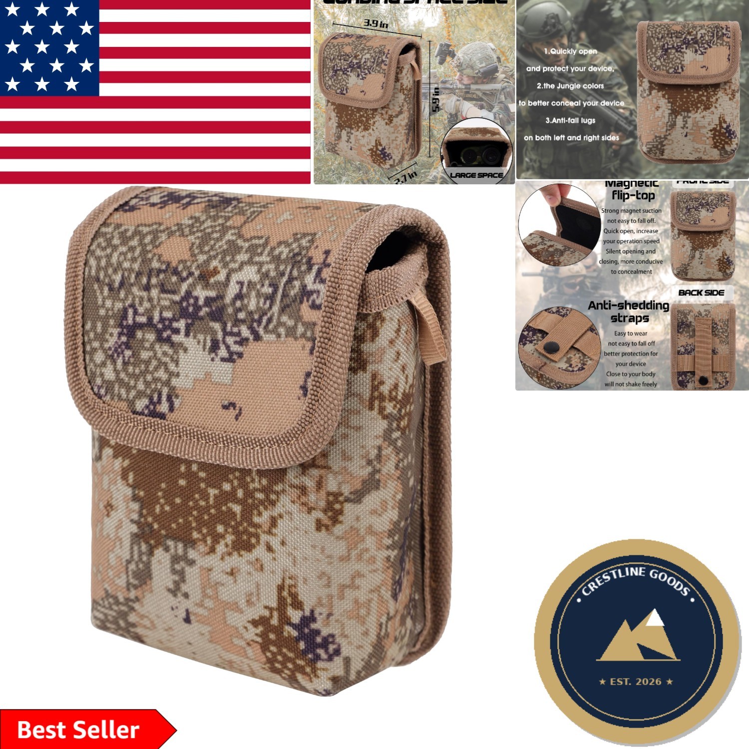 Lightweight Magnetic Closure Rangefinder Pouch - Perfect for Outdoor Adventures