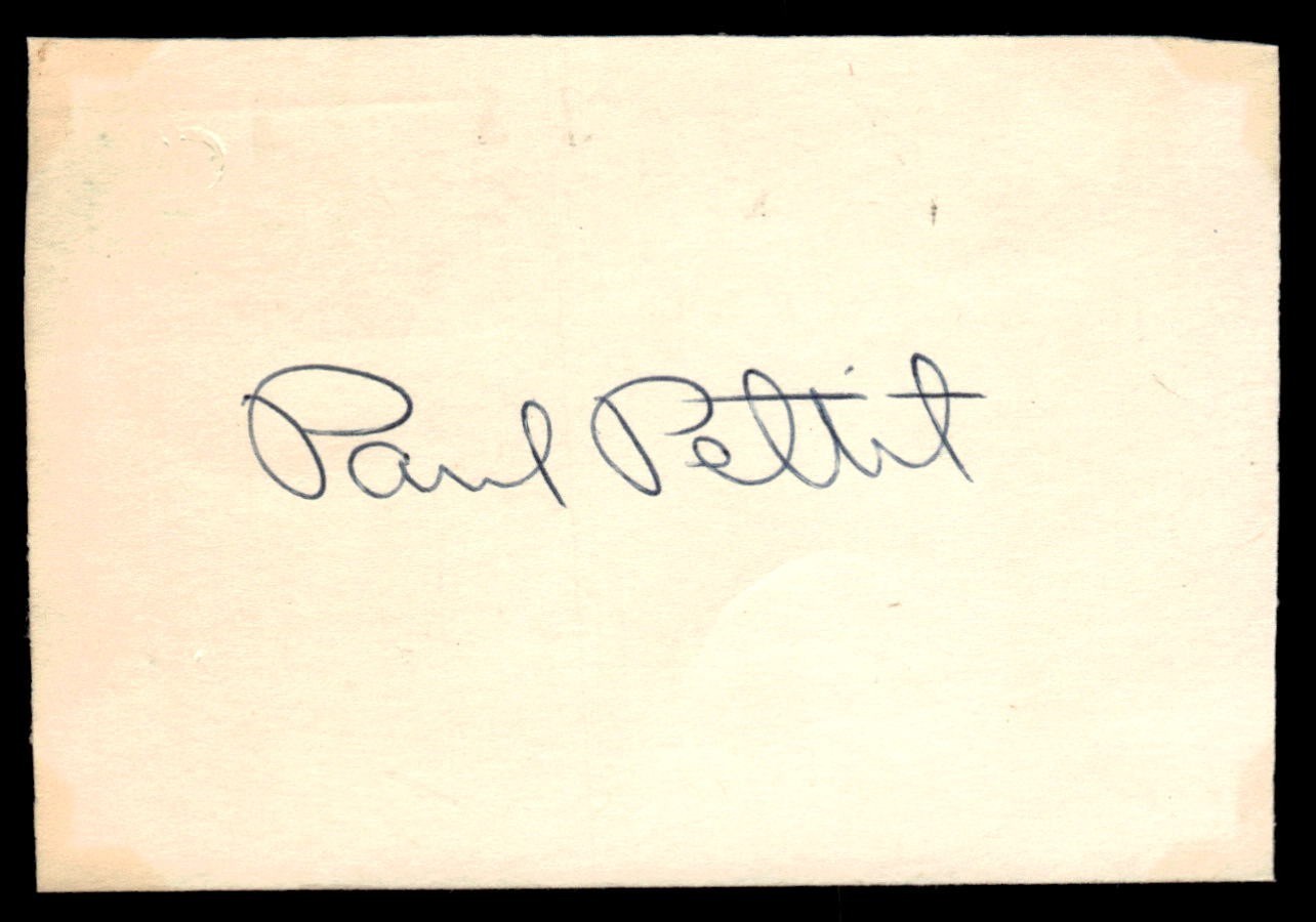 Paul Pettit Pirates Baseball Signed Cut Auto *TT90