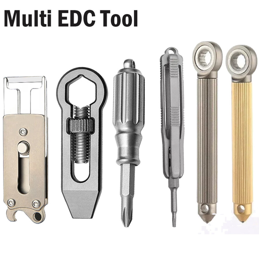 Titanium Alloy Multi Tools Bottle Opener Screwdriver EDC Outdoor Gadget Pocket
