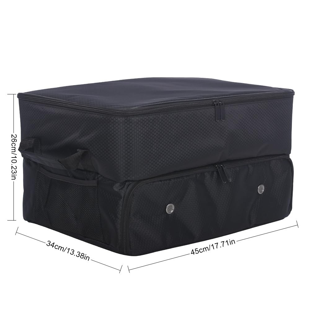 2 Layer Golf Trunk Organizer, Waterproof Car Golf Locker with Separate Ventil...
