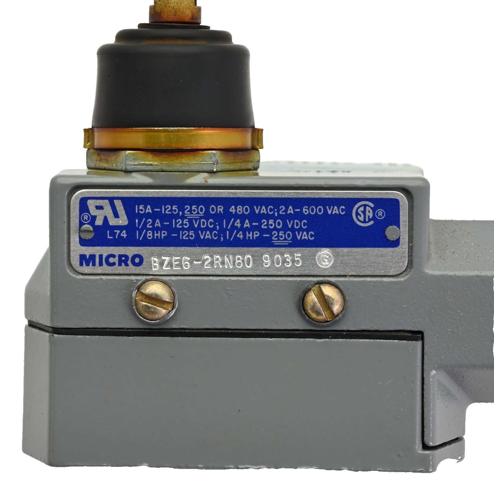 Microswitch BZE6-2RN80 Roller Plunger Limit Switch