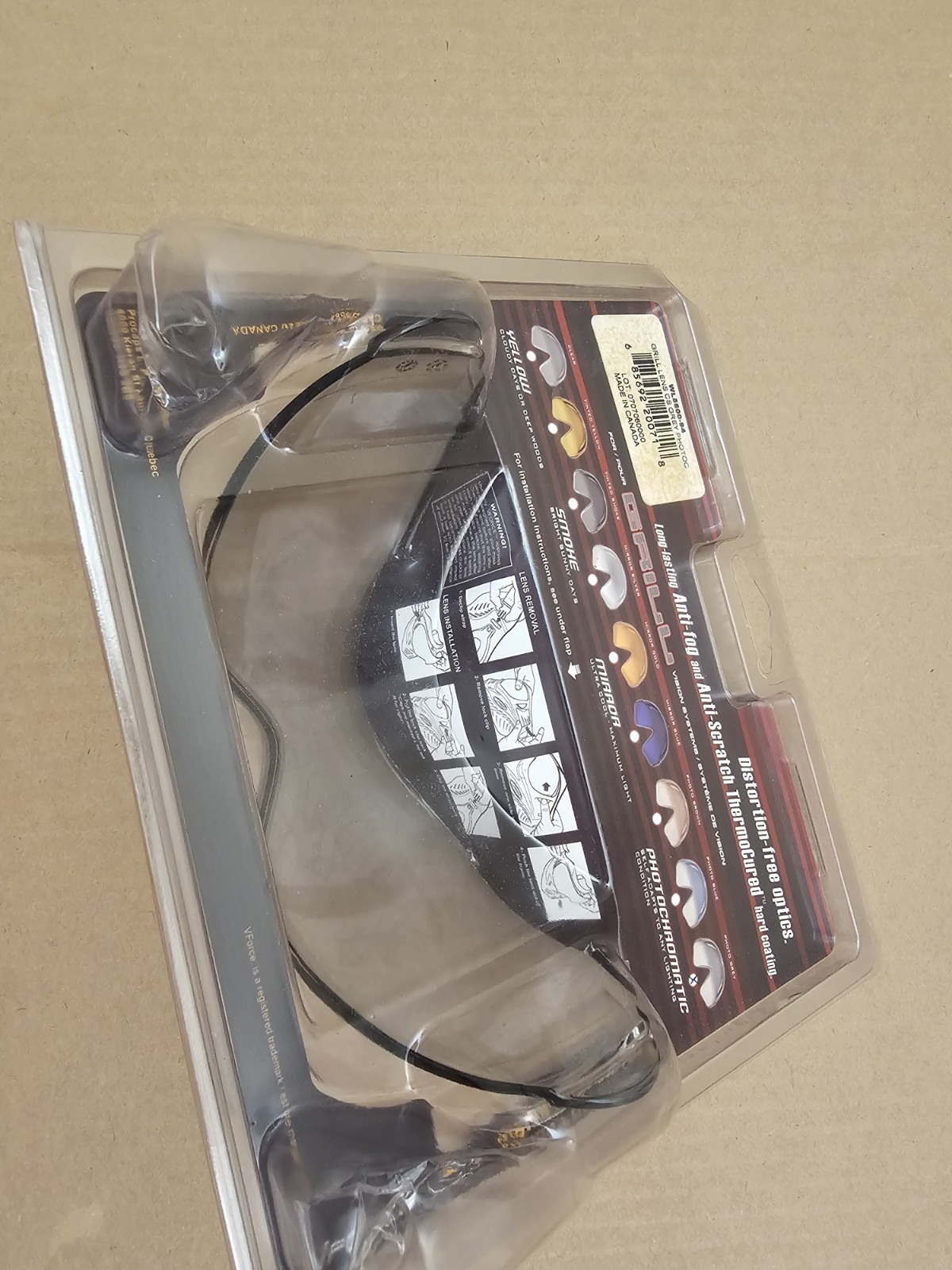 V-FORCE GRILL PAINTBALL GOGGLE - BLACK W/ Gray LENS Size 2