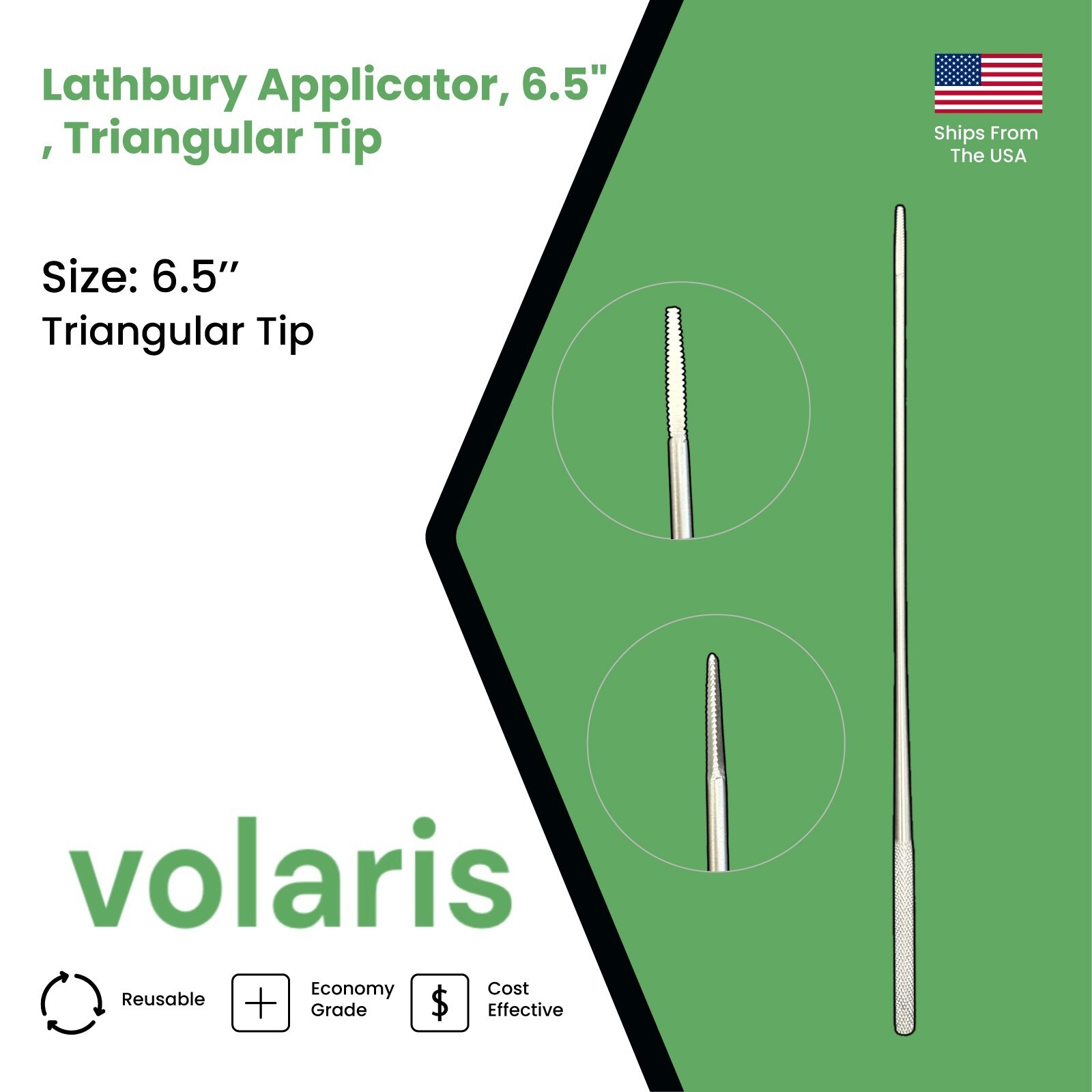 Lathbury Applicator, 6.5", Triangular Tip