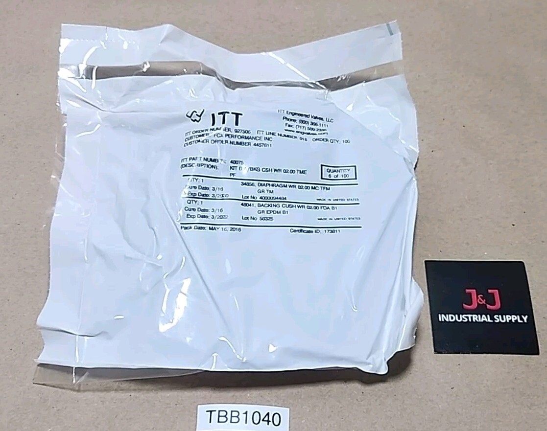 *NEW FACTORY SEALED* ITT 48075 Diaphram Kit BKG CSH WR 2.00" TME + Warranty!