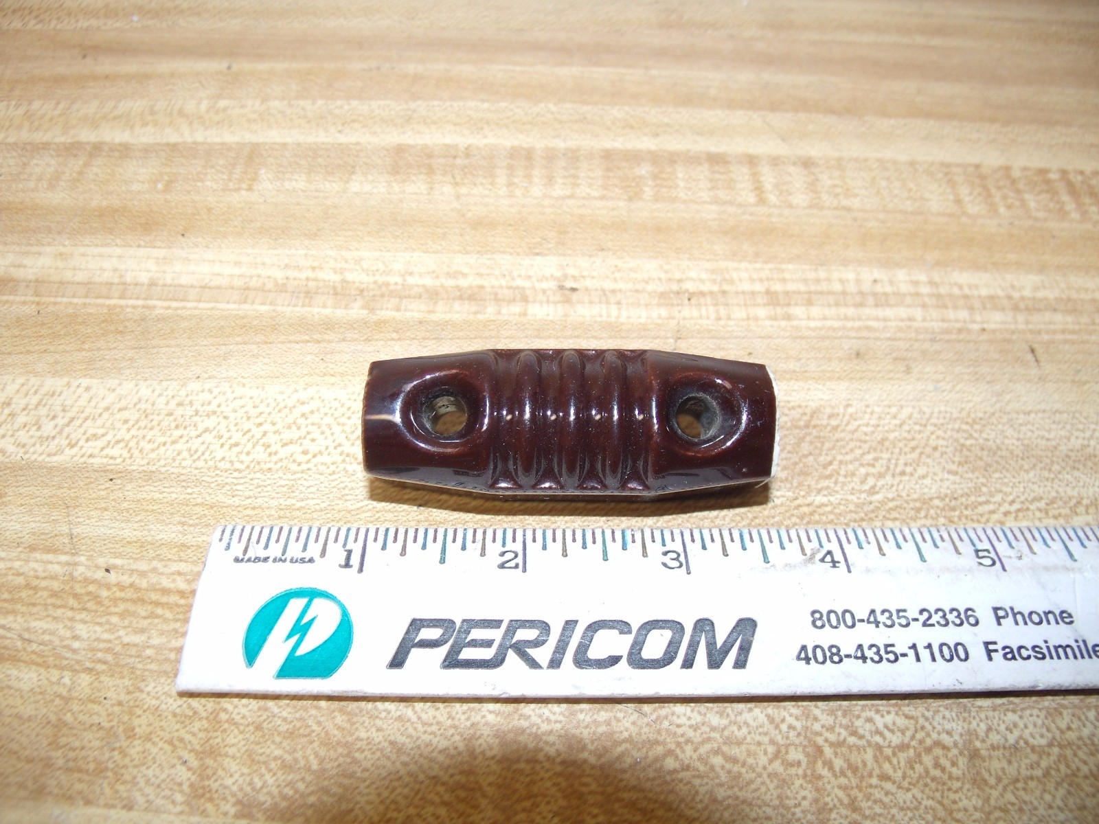 INSULATOR ANTENNA 2.5 inch long 3/4 inch diameter Porcelain LOT OF 2 HAM RADIO