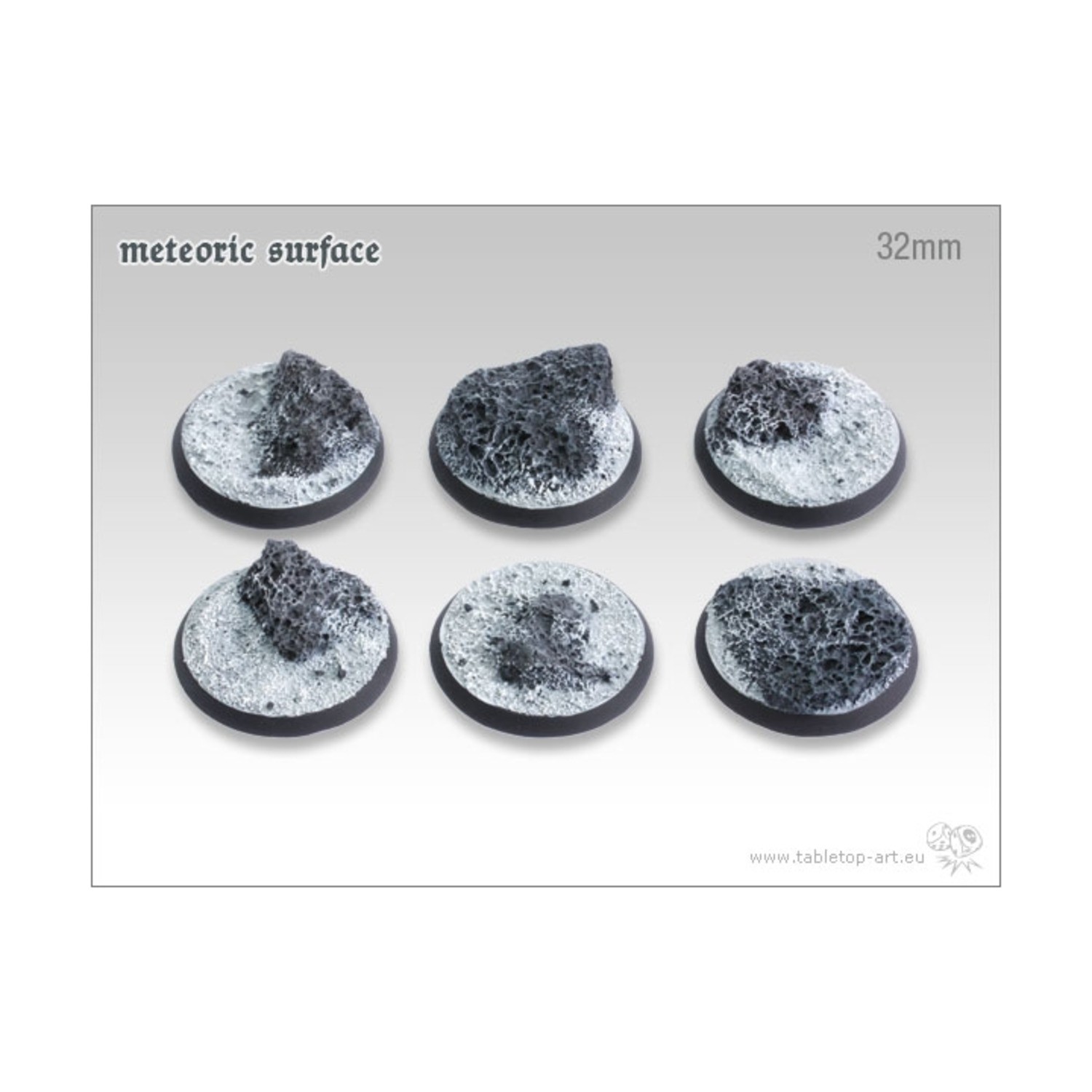 Tabletop Ar Mini Base Meteoric Surfac  32mm Round Base - Meteoric Surf Pack New