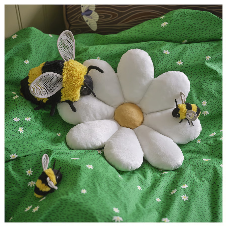 IKEA SKOGSDUVA Soft Toy, Mini-Bumblebee/Black Yellow, 3 ¼ "
