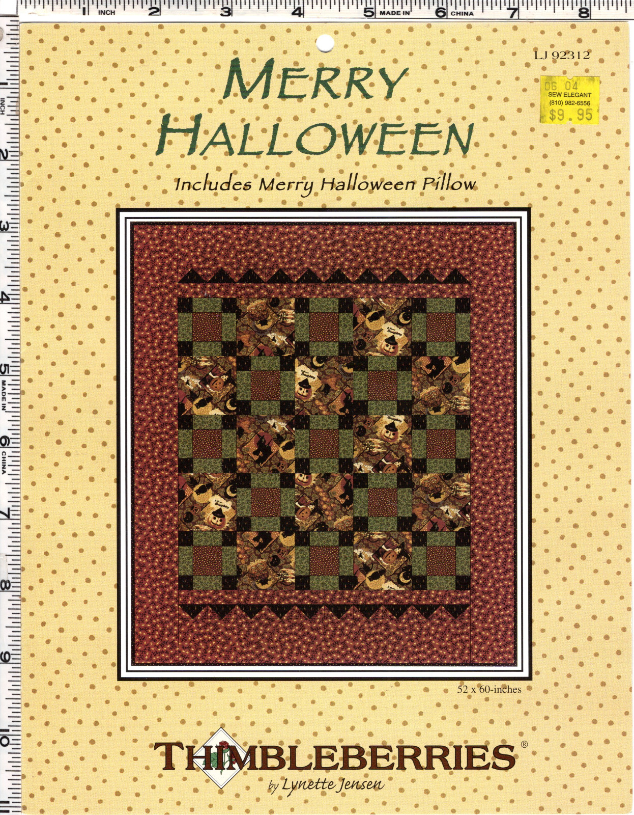 "Merry Halloween" Thimbleberries Sewing Quilting Craft Leaflet # LJ 92312