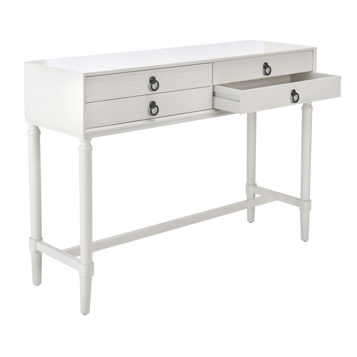 SAFAVIEH Aliyah 4-Drawer Console Table | Distressed White |