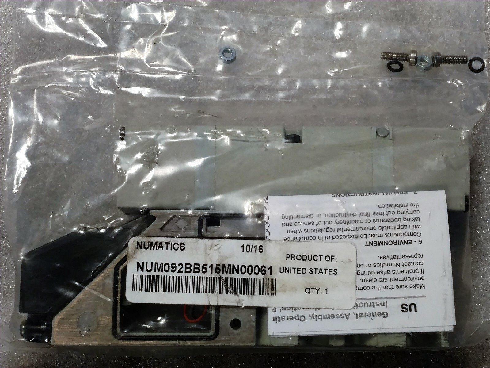 Numatics AIR VALVE  092BB515MN00061
