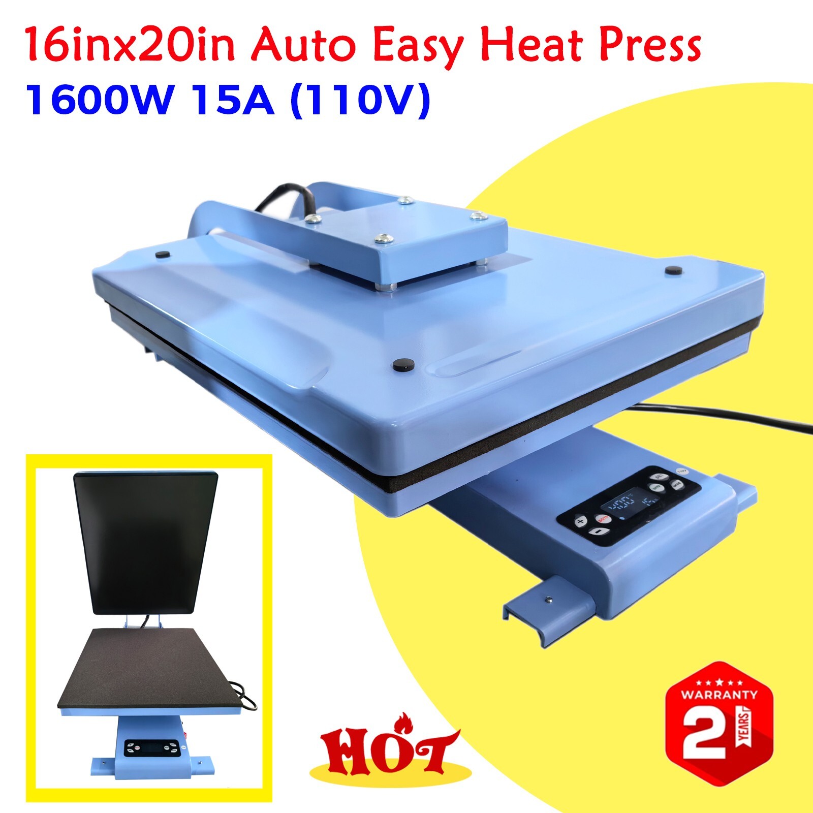 110V Sublimation Transfer 40x50cm Automatic Heat Press Machine Vertical Version