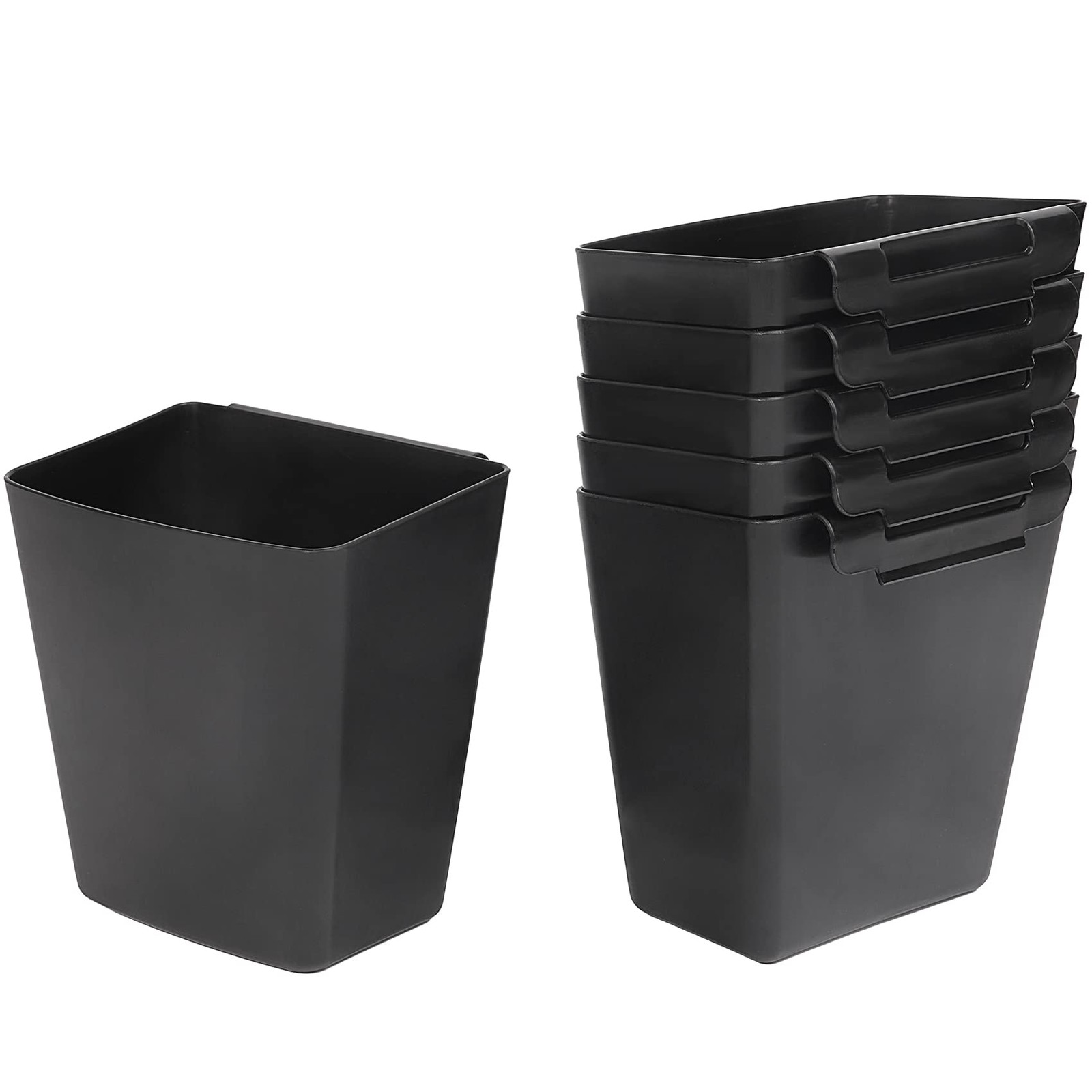 6 Pack Hanging Cup Holder for Rolling cart Accessories Hooks Little Buckets