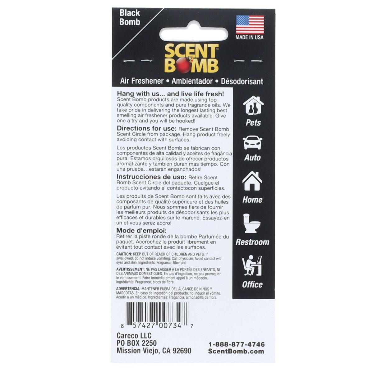 Scent Bomb HC2BB Sb Black Bomb 2pk Hc