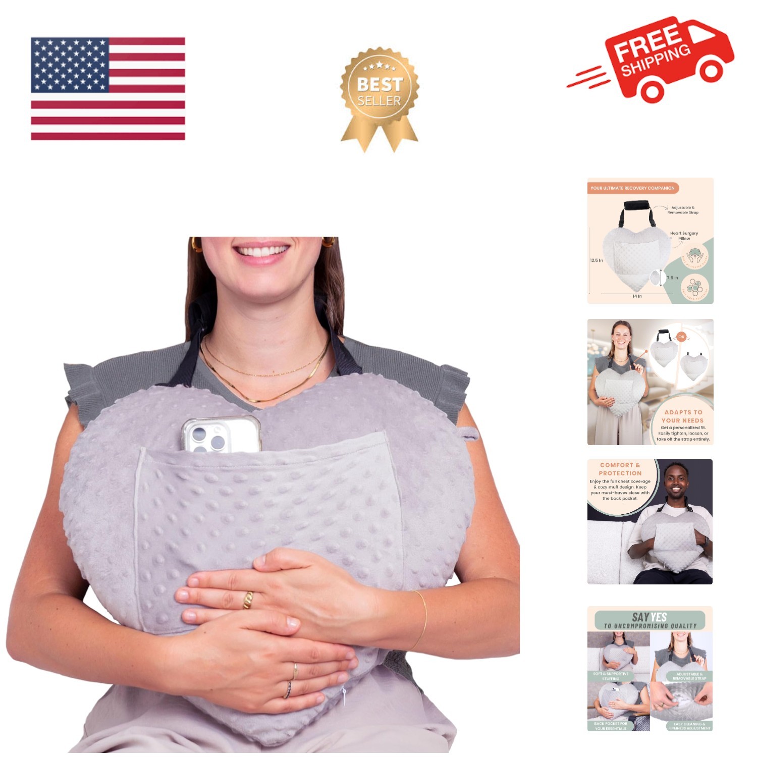 Open Heart Surgery Pillow for Heart Surgery Recovery Gifts - After Bypass Sur...