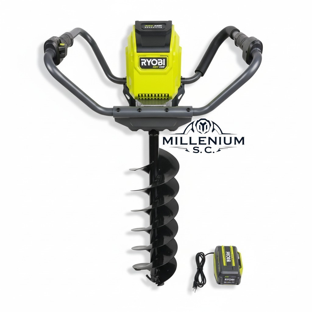 OPEN BOX-RYOBI 40V HP Brushless Earth Auger Kit-8 in Bit & 4Ah Battery & charger