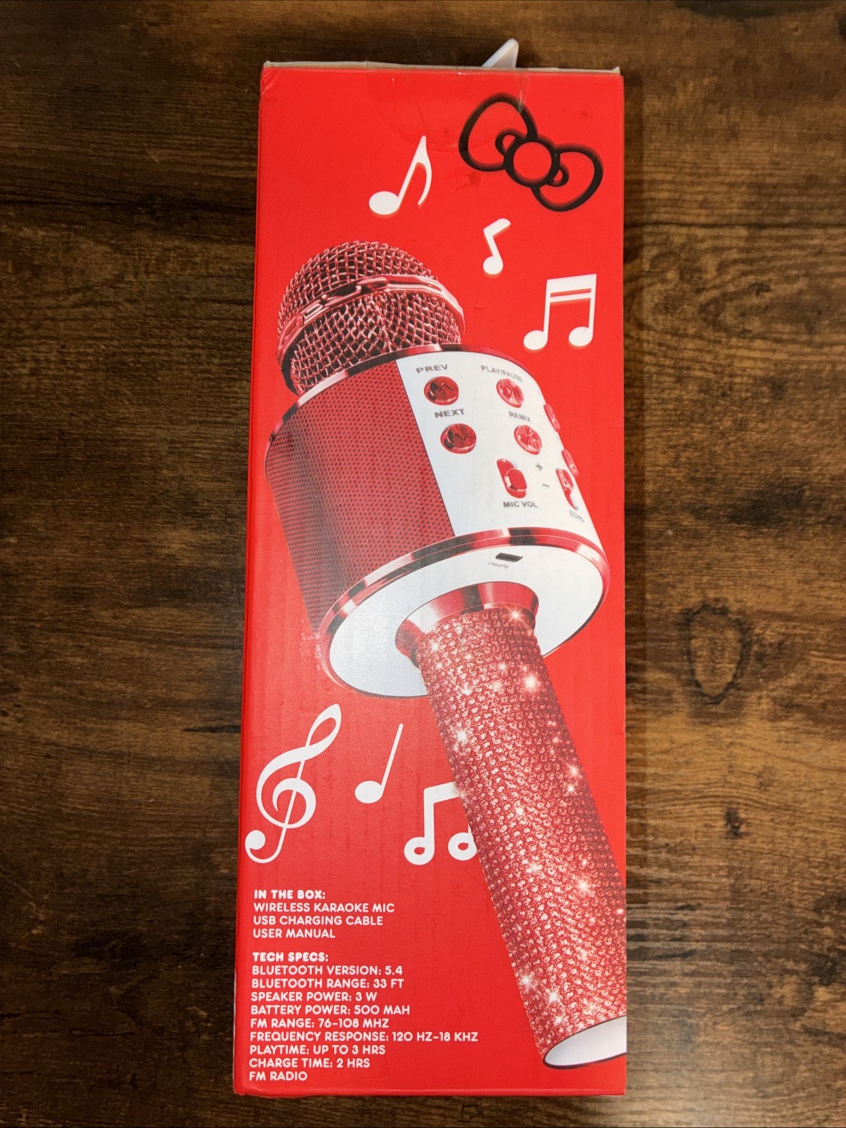 Hello Kitty Bling Karaoke Microphone Bluetooth New