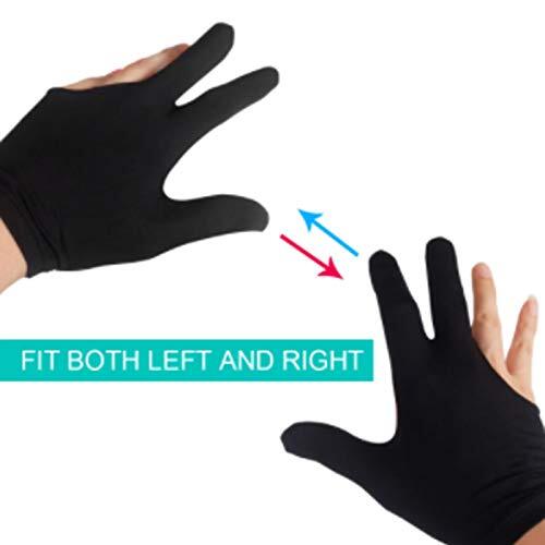 Snooker Pool Billiard Cue Gloves Left And Hand Right Three Finger Accessory