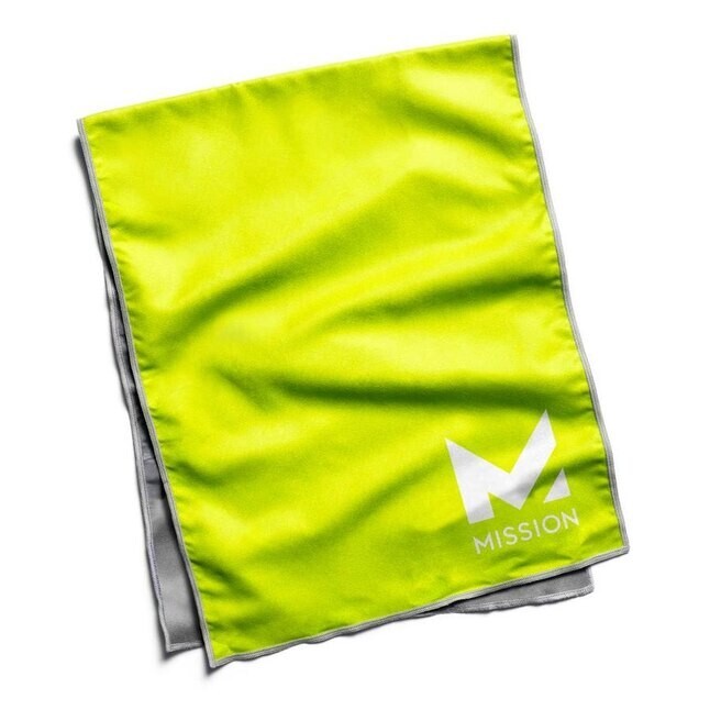 Mission HydroActive Original Microfiber Cooling Towel,VIS GREEN 10" x 33" -L42