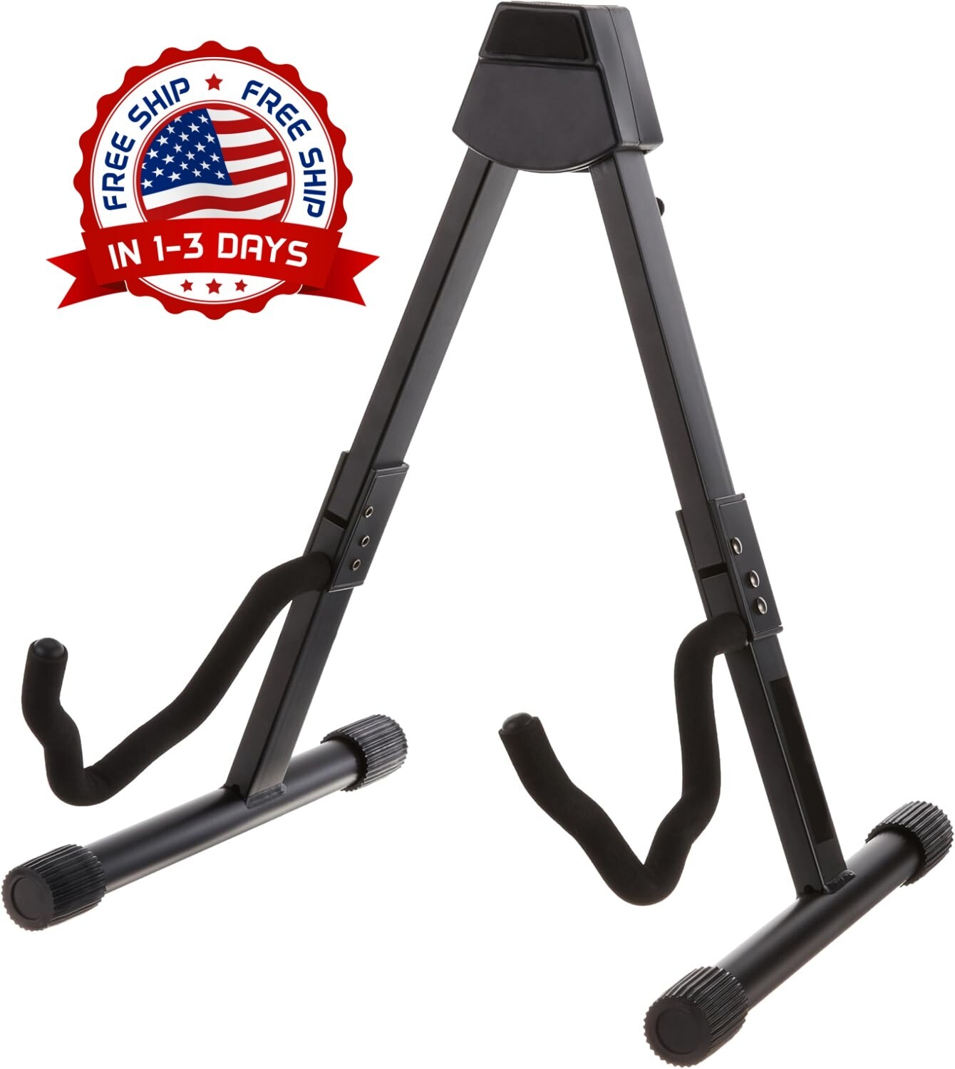 Soporte de guitarra plegable con estructura en A ajustable para guitarras.neuvo.