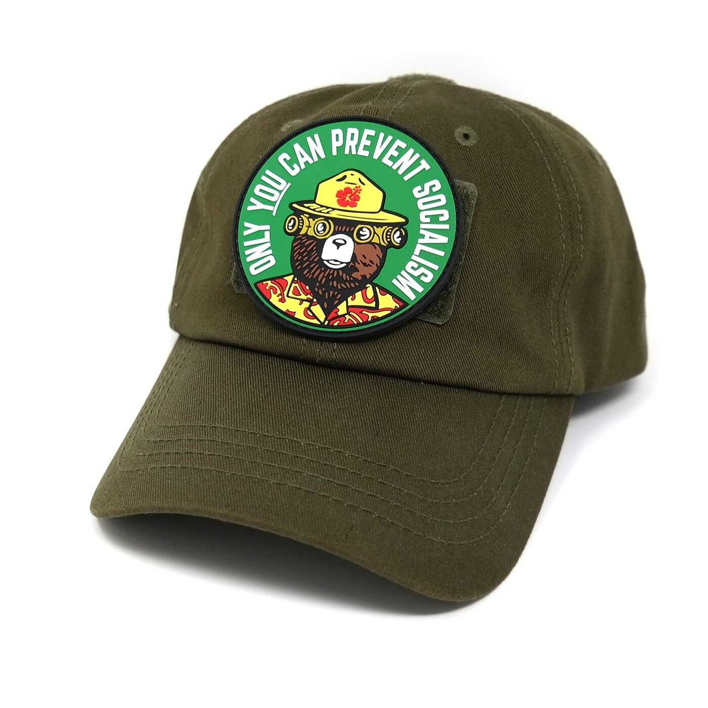 Only You Can Prevent Socialism Bear Parody PVC Hook and Loop Patch