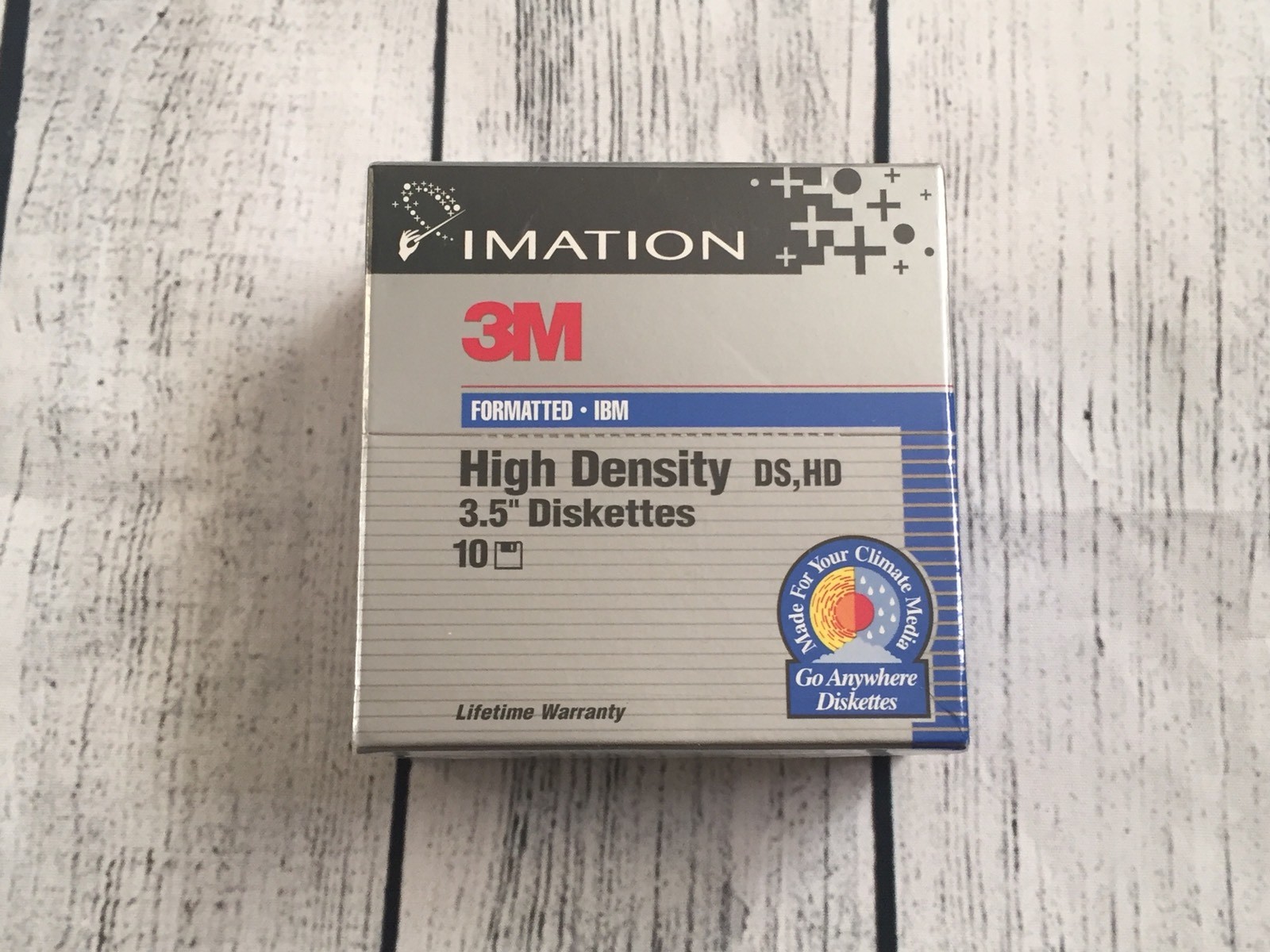 IMATION 3M High Density HD 3.5" Diskettes (10 Pack) IBM Formatted Floppy NEW