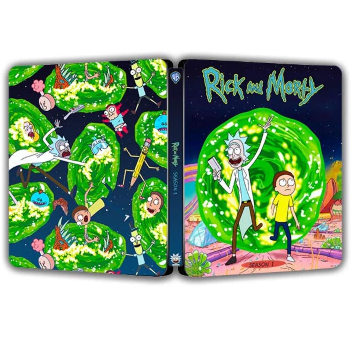 New Rare Limited  WB Rick and Morty Season 1 TVfans Steelbook Case Custom Made