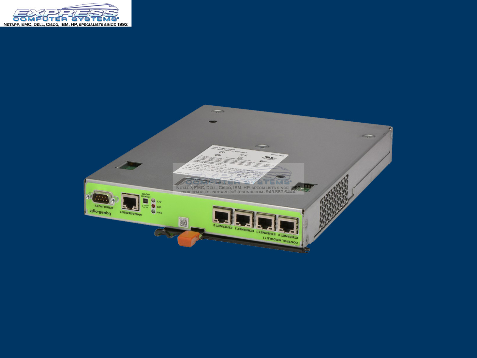 Dell Equallogic WHRTJ Type 11 Controller 1Gbe PS6100 PS6100X PS6100E PS6100XV