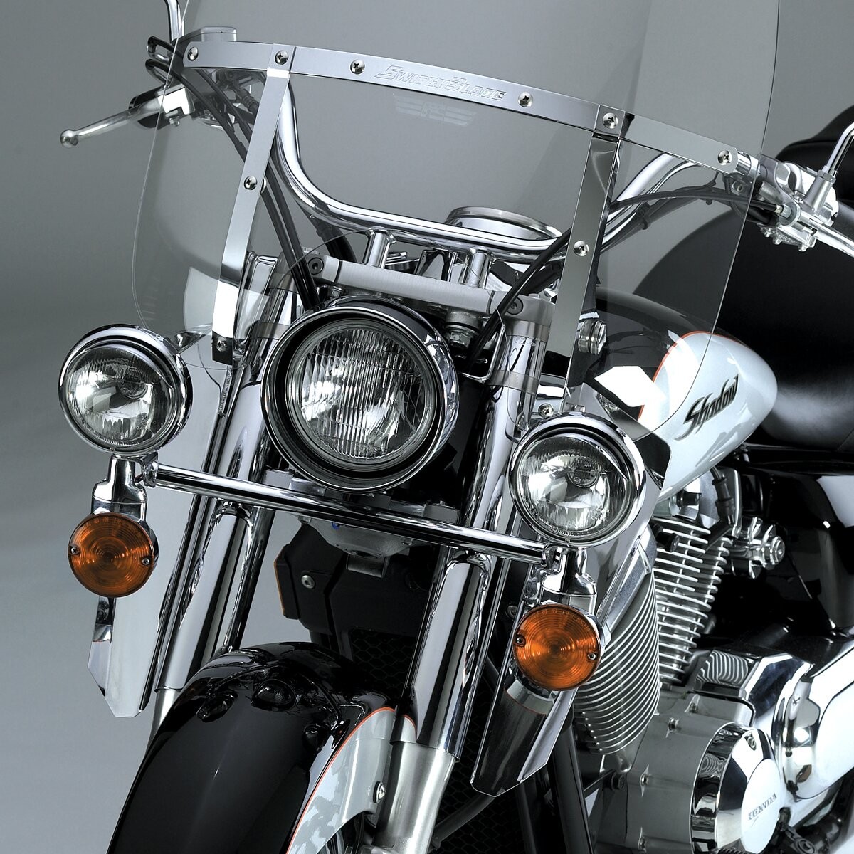 National Cycle 16 in. Chrome Switchblade Windshield Lowers - N76609