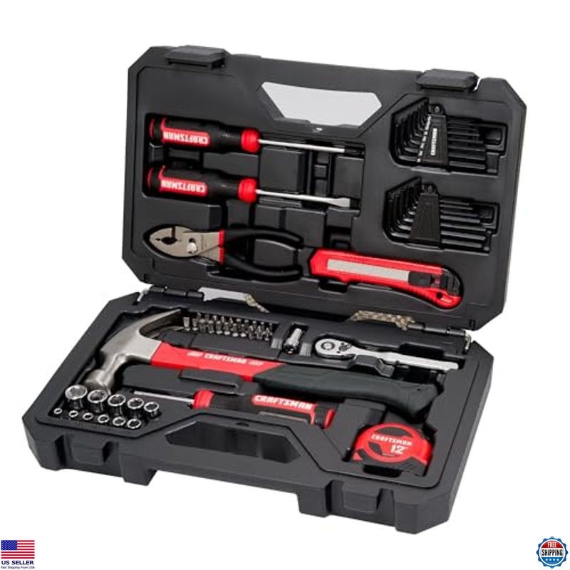 CRAFTSMAN 57-Piece Mechanics Tool Set - Complete Kit with Sockets, Ratchet,