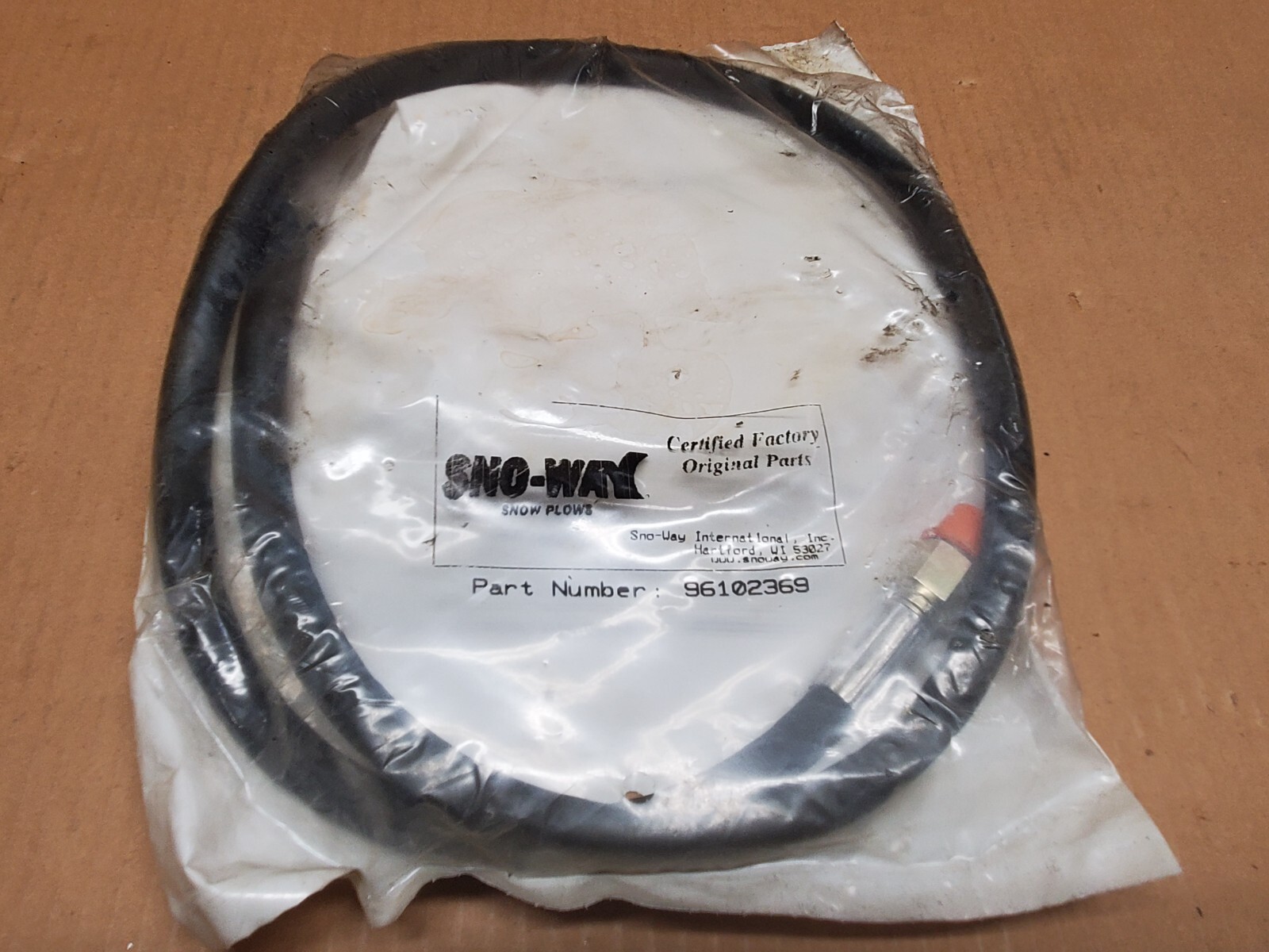 Genuine Sno-Way Snoway 48" Hose 96102369 28 28D Series V-plow Snow Hydraulic