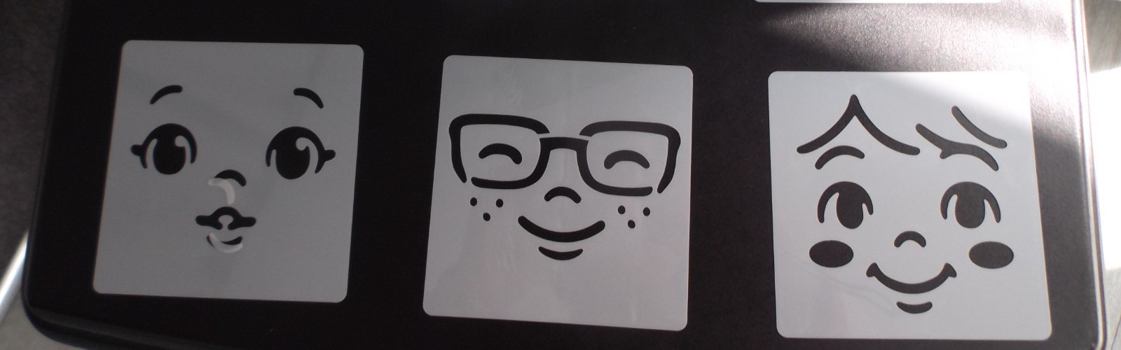 Reusable Pack 3 Face Painting Templates For Rag Doll Making or Crafts CODE D